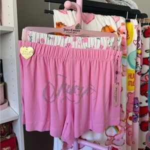 Juicy Couture Pink and White Shorts Duo